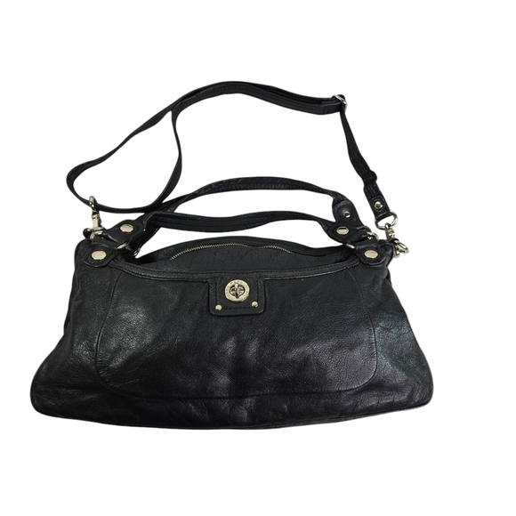Vtg Y2k Marc by Marc Jacobs black leather bag purse - Picture 1 of 12